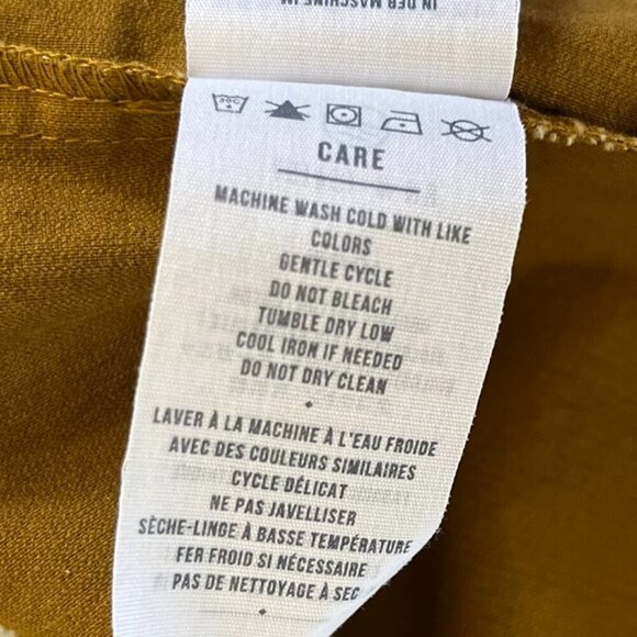 United By Blue Woman's Smoky Ochre Organic Corduroy Pinafore Dress sz sm - Picture 8 of 9